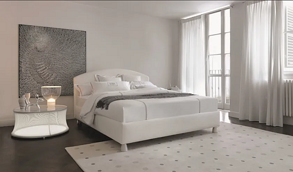 Doppelbett mit gepolstertem Kopfteil Magnolia Flou Fabrik Flou aus Italien. Foto №2