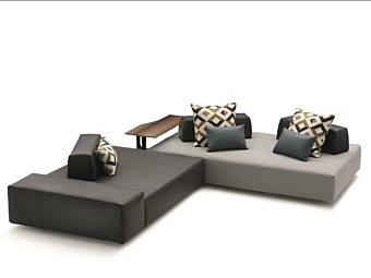 Ecksofa aus Stoff mit weicher Rückenlehne Flou Softbench