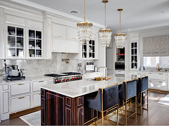 Küche mit Insel aus Holz Martini Interiors Chicago North Shore Küche