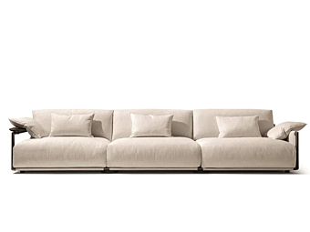 Dreisitzer Stoffsofa mit weicher Rückenlehne GIORGETTI ADAM