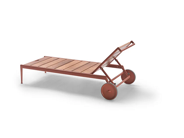 Liegestuhl mit Rollen aus Atlante-Holz FLEXFORM IROKO Fabrik FLEXFORM aus Italien. Foto №3