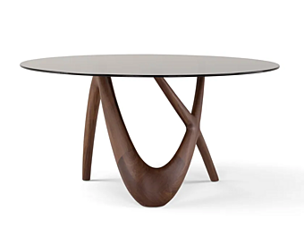Runder Tisch aus Holz und Glas AMURA NX Runder Tisch aus Holz und Glas AMURA NX Fabrik AMURA aus Italien