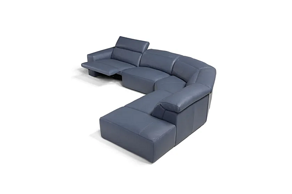 Ecksofa mit Lederbezug und Relaxfunktion Beverly Egoitaliano Fabrik Egoitaliano aus Italien. Foto №2