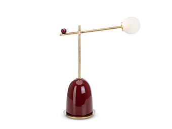 Tischlampe aus Glas mit goldenen Details MARIONI PINS 02985