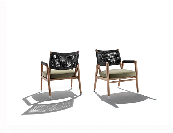 Iroko Sessel mit Armlehnen FLEXFORM Ortigia Outdoor Fabrik FLEXFORM aus Italien. Foto №3