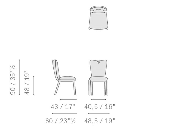 Hochlehnenlederstuhl mit Polsterung POLTRONA FRAU The Collection Tables and Chairs Fabrik POLTRONA FRAU aus Italien. Foto №3