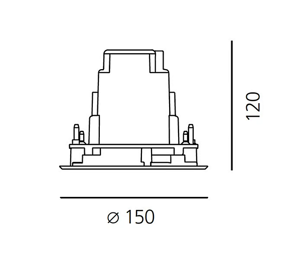 Deckenmontierter Aluminium Außenstrahler Artemide Ego Downlight Fabrik Artemide aus Italien. Foto №16