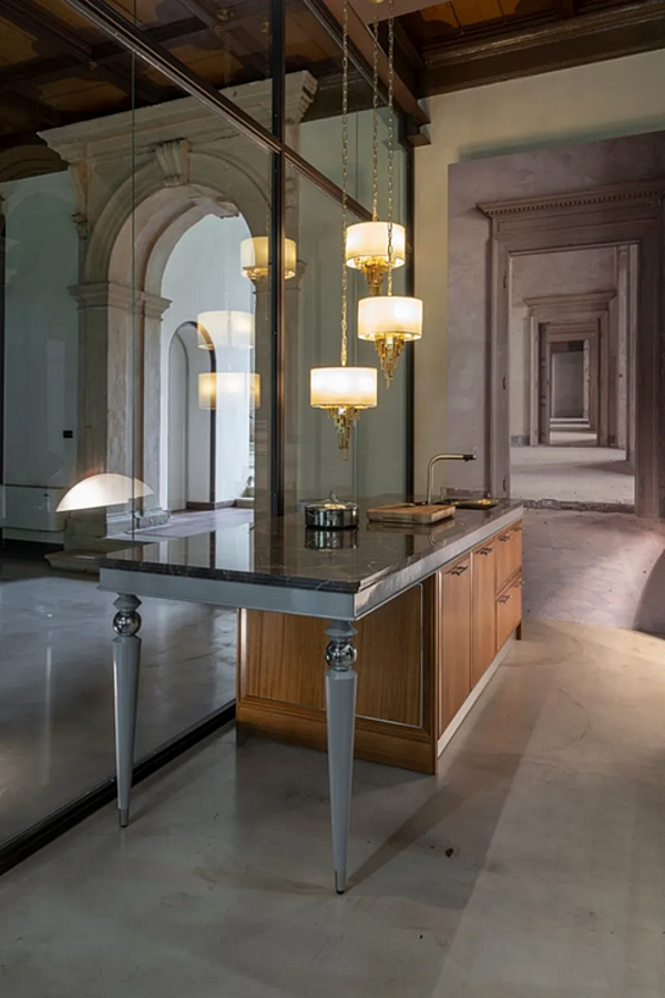 Eukalyptus Küche mit Griffen und Insel Essenza Numero5 Martini Interiors Fabrik MARTINI INTERIORS aus Italien. Foto №14