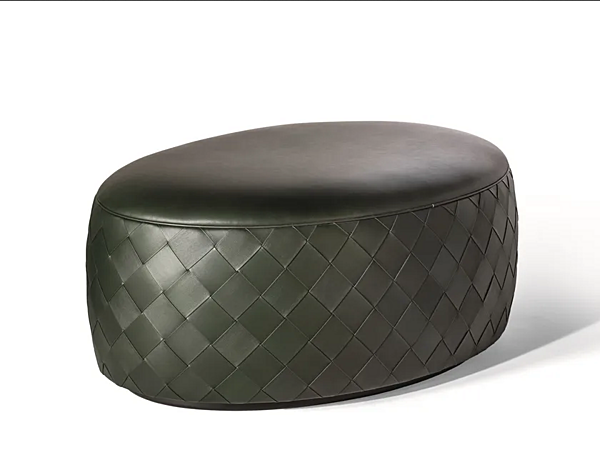 Ovaler Lederpouf Grant de Luxe POLTRONA FRAU Fabrik POLTRONA FRAU aus Italien. Foto №2