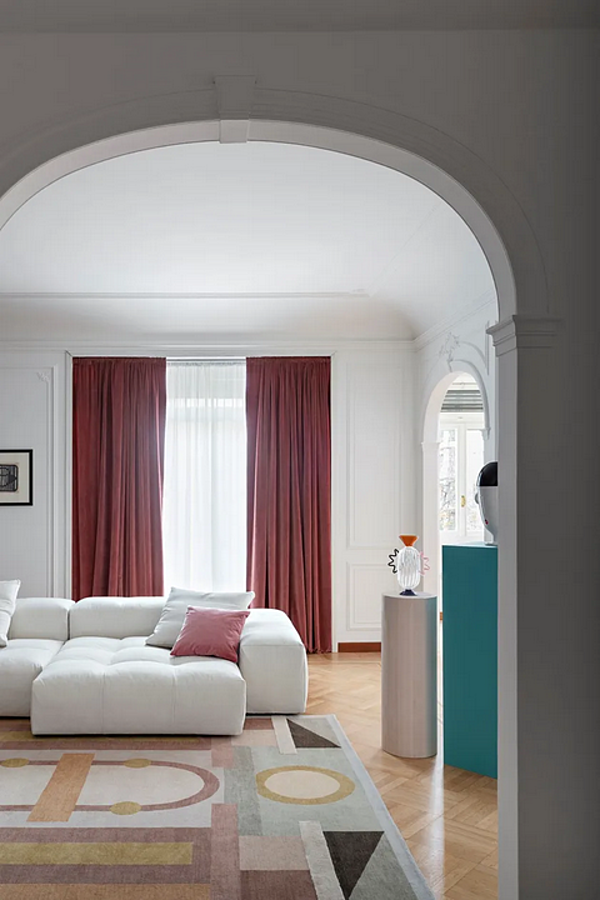 Ecksofa aus Stoff mit abnehmbarem Bezug Pixel Saba Fabrik SABA aus Italien. Foto №17