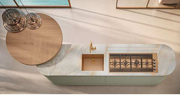 Küche Aster Cucine Domina Olmo Crudo Opaco Fabrik Aster Cucine aus Italien. Foto №4