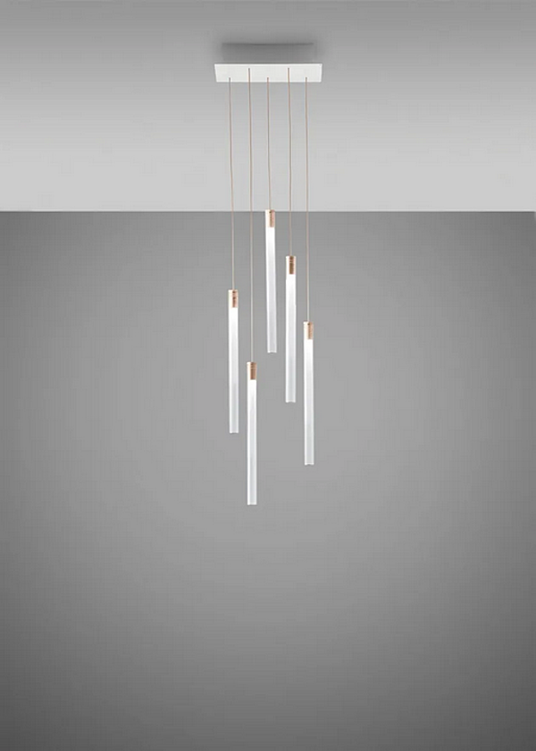 LED Pendelleuchte aus Borosilikatglas Tooby Fabbian Fabrik Fabbian aus Italien. Foto №2