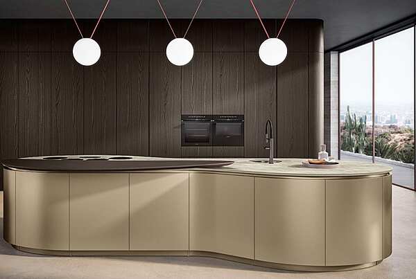 Küche Aster Cucine Domina Olmo Brown Opaco Fabrik Aster Cucine aus Italien. Foto №5