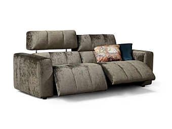 Zweisitzer Relaxsofa mit Fußhocker aus Stoff Marinelli Home Zenit M1384