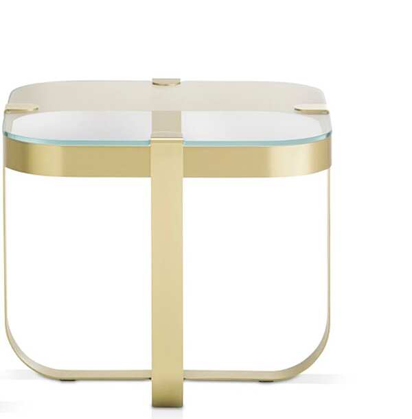 Kaffeetisch aus Glas und Eisen Saba Ring Fabrik SABA aus Italien. Foto №1