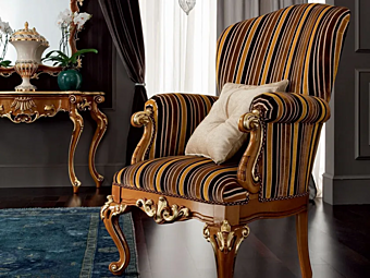 Polsterarmstuhl mit Armlehnen Modenese Luxury Interiors 12435 Fabrik MODENESE GASTONE aus Italien