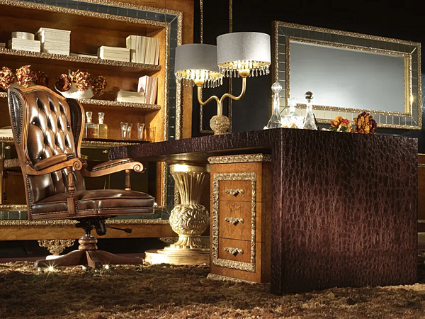 Rechteckiger Schreibtisch mit Schubladen A.R. Arredamenti Royal 718 Fabrik A.R.ARREDAMENTI SRL aus Italien. Foto №2