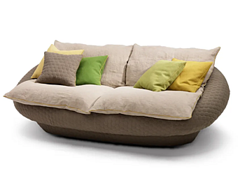 Stoffsofa mit weicher Rückenlehne GIOVANNETTI TANGERI Fabrik GIOVANNETTI aus Italien