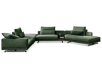Ecksofa aus Stoff mit weicher Rückenlehne Molteni & C Octave