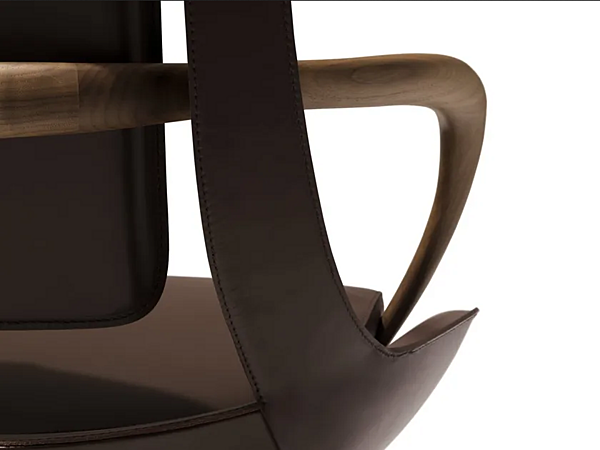 Executive Chair mit Rollen 5-Stern-Basis Clip GIORGETTI 86000 Fabrik GIORGETTI aus Italien. Foto №2