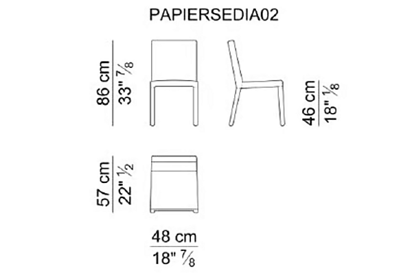 Lederstuhl Papier i 4 Mariani Fabrik i 4 Mariani aus Italien. Foto №6