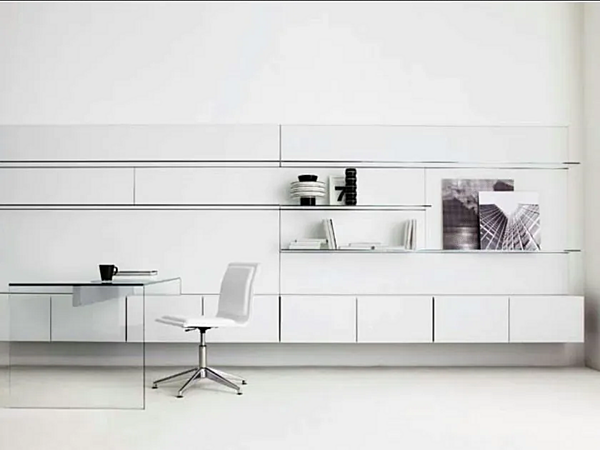 Wandmontiertes Regal aus Glas und Holz Gallotti&Radice Elle Plus 10 Fabrik Gallotti & Radice aus Italien. Foto №3