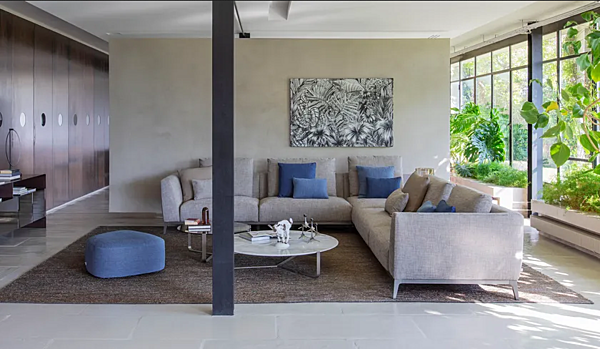 Ecksofa aus Stoff mit weicher Rückenlehne Flou Olivier Fabrik Flou aus Italien. Foto №6
