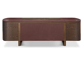 Schreibtisch aus Holzfurnier und Leder FORMITALIA Seoul Fabrik FORMITALIA aus Italien