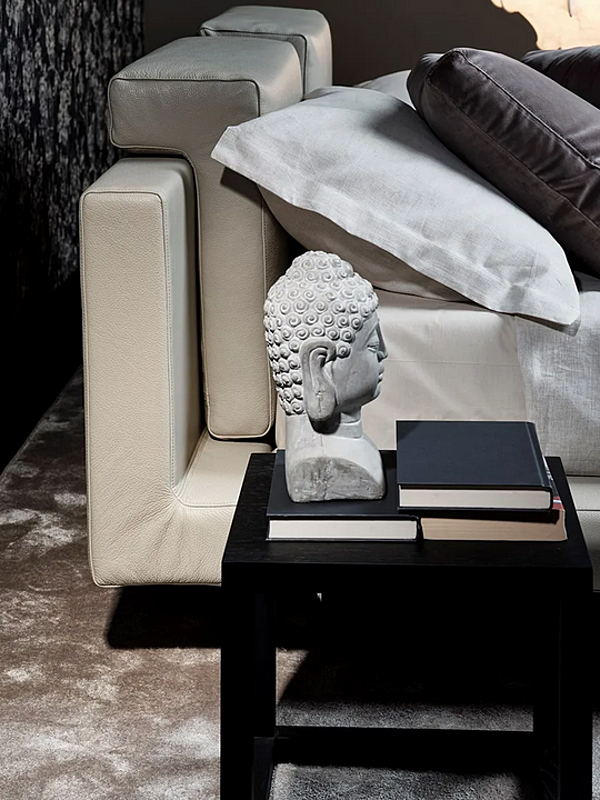 Doppelbett aus Leder mit gepolstertem Kopfteil Mussi Nirvana Fabrik MUSSI aus Italien. Foto №5