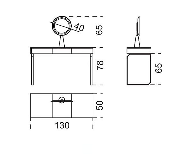 Holztisch mit Messingdetails Selene Gallotti & Radice Fabrik Gallotti & Radice aus Italien. Foto №4