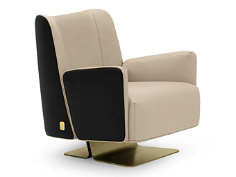 Lederarmchair mit Armlehnen Sunrise FORMITALIA Sunrise-Armchair-A, Sunrise-Armchair-C, Sunrise-Armchair-D Fabrik FORMITALIA aus Italien