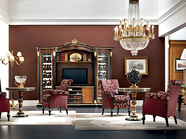 Runder Holztisch für das Wohnzimmer Modenese Luxury Interiors 13649 Fabrik MODENESE GASTONE aus Italien. Foto №3