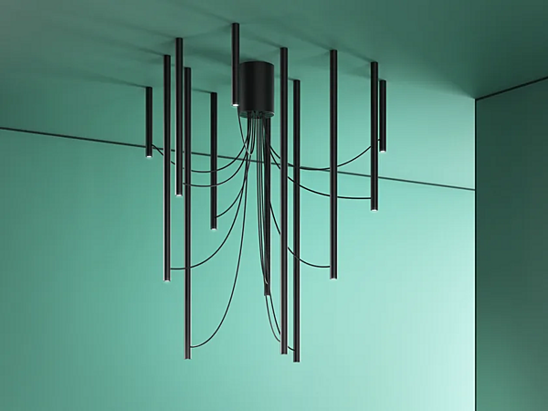 Deckenlampe aus anodisiertem Aluminium Fabbian Ari Fabrik Fabbian aus Italien. Foto №1