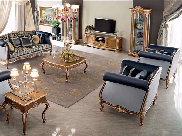 Sessel mit Armlehnen aus Stoff Modenese Luxury Interiors 13417 Fabrik MODENESE GASTONE aus Italien. Foto №4