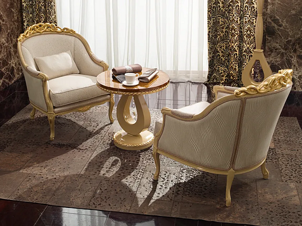 Sessel mit Armlehnen aus Samt A.R. Arredamenti Harmony 337 Fabrik A.R.ARREDAMENTI SRL aus Italien. Foto №3