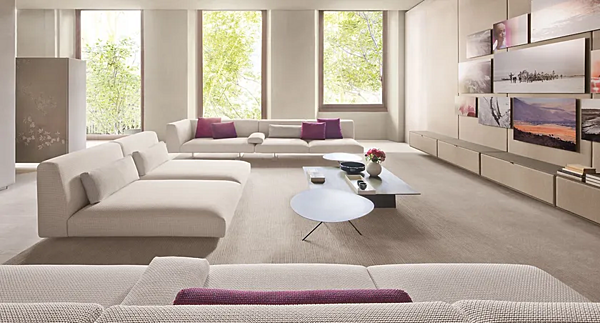Niedriger runder Couchtisch aus Holz PAOLA LENTI LEVER B103 Fabrik PAOLA LENTI aus Italien. Foto №6