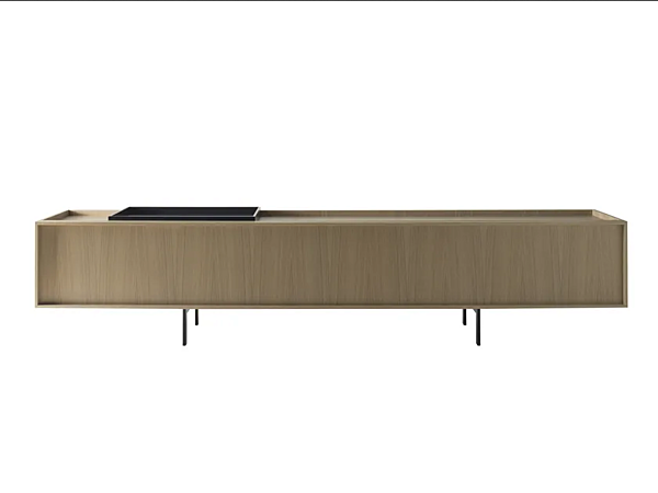 Holzfurnier Sideboard mit Türen Cappellini Lochness Fabrik Cappellini aus Italien. Foto №1