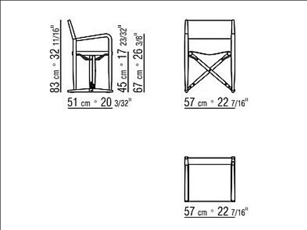 Klappstuhl aus gegerbtem Leder Luchino FLEXFORM 02C411 Fabrik FLEXFORM aus Italien. Foto №7