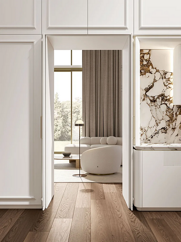 Maßgefertigte Holzküche mit Insel Radha 1 0 Old Line Fabrik Oldline aus Italien. Foto №9