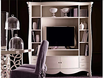 TV-Schrank mit Regalen aus Holz CORTEZARI MELISSA TV-Schrank mit Regalen aus Holz CORTEZARI MELISSA Fabrik CORTE ZARI aus Italien