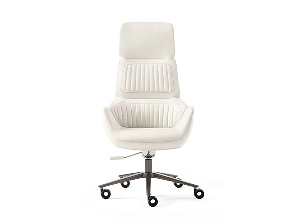 Drehstuhl aus Leder mit hoher Rückenlehne GIORGETTI Calathea Fabrik GIORGETTI aus Italien. Foto №1