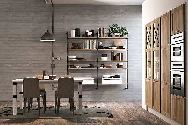 Holzküche im zeitgenössischen Stil mit Insel LUBE CUCINE Provenza Fabrik LUBE CUCINE aus Italien. Foto №3