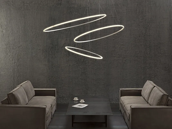 LED Pendelleuchte aus Aluminium Fabbian Olympic F45 3x Fabrik Fabbian aus Italien. Foto №1