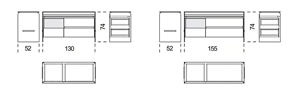 Kommode aus Esche mit 4 Schubladen Gallotti&Radice HOLLY Fabrik Gallotti & Radice aus Italien. Foto №4