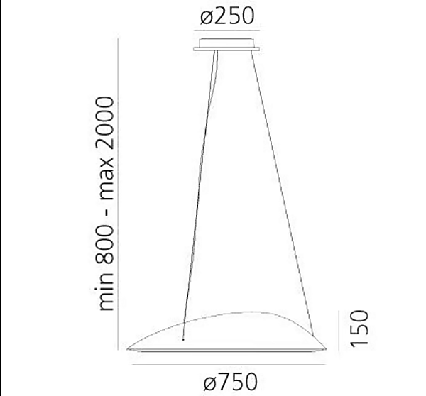 LED Pendelleuchte aus PMMA Ameluna Artemide 1401010app Fabrik Artemide aus Italien. Foto №5