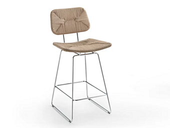 Hochstuhl mit Rückenlehne aus Stroh FLEXFORM ECHOES Hochstuhl mit Rückenlehne aus Stroh FLEXFORM ECHOES Fabrik FLEXFORM aus Italien