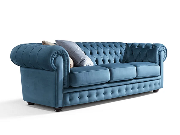 Chesterfield-Stil Stoffsofa Mozart Marinelli Home M297 Fabrik Marinelli Home aus Italien. Foto №1