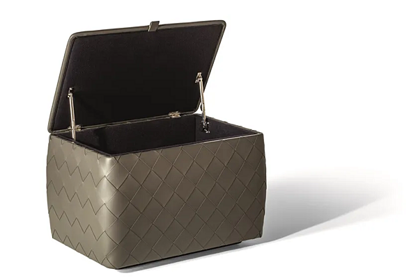 Rechteckiger Lederpouf mit Stauraum Grant de Luxe POLTRONA FRAU Fabrik POLTRONA FRAU aus Italien. Foto №4