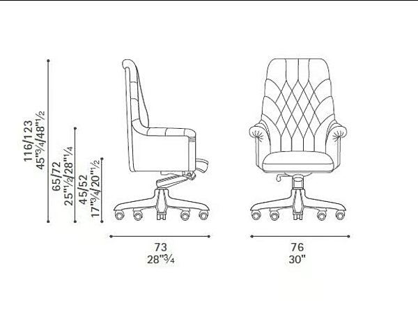 Tufted Lederstuhl Oxford POLTRONA FRAU Fabrik POLTRONA FRAU aus Italien. Foto №6