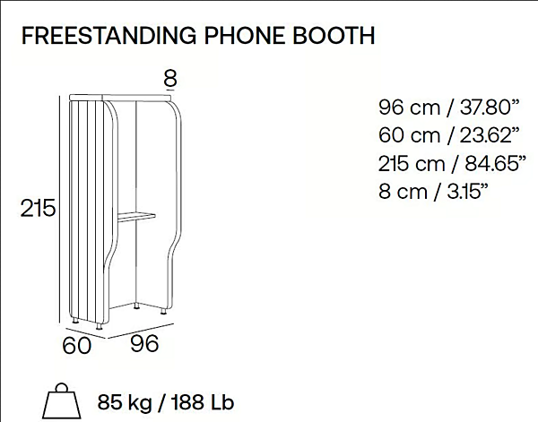 Akustische Telefonkabine aus Stoff Maji System Adrenalina IMB1072969 Fabrik ADRENALINA aus Italien. Foto №5